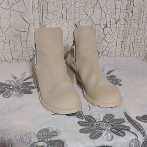 Elegant Cream Ankle Booties